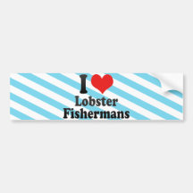 I Love Lobster Fishermans Bumper Stickers