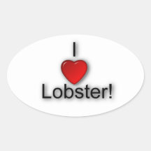 I love Lobster! Oval Sticker