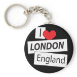 I Love London England keychains