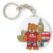 I Love London -Teddy Bear Key Chains