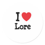 I love Lore heart T-Shirt stickers