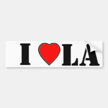 I Love Los Angeles Bumper Stickers