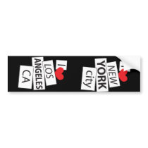 I Love Los Angeles CA Bumper Sticker