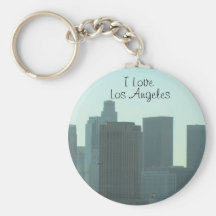 I Love Los Angeles Round Keychain