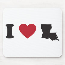 I Love Louisiana Mouse Pad