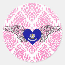 I Love Louisiana -wings Sticker