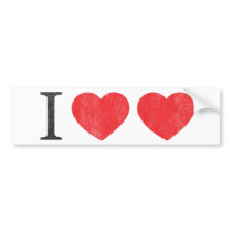 I Love Love Bumper Sticker