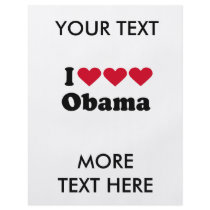 I Love Love Love Obama T-shirt Flyer