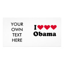 I Love Love Love Obama T-shirt Photo Greeting Card