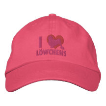 I Love Lowchens Embroidered Hat (Pink)