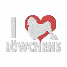 I Love Lowchens Embroidered T-Shirt