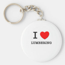 I Love Lumbering Keychain