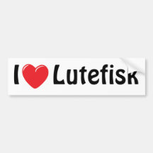 I Love Lutefisk Bumper Stickers