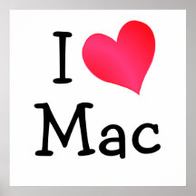I Love Mac Print