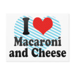 I Love Macaroni+and Cheese Postcard