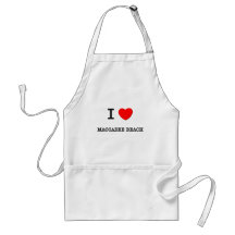 I Love Maccabee Beach California Apron