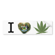 I Love Maine Marijuana Bumper Sticker