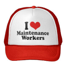 I Love Maintenance Workers Mesh Hats