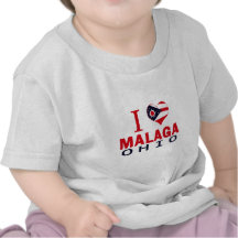 I love Malaga, Ohio Tee Shirt