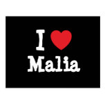I love Malia heart T-Shirt Post Card