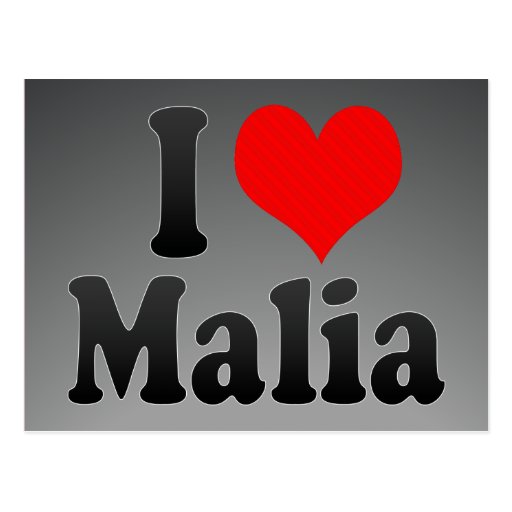 I love Malia Post Card