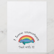 I love manatees deal with it custom flyer