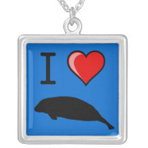 I Love Manatees Necklace