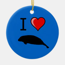 I Love Manatees Ornament