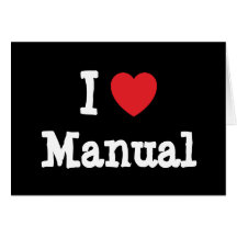 I love Manual heart custom personalized Card