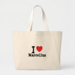 I love Marcellus heart custom personalized Canvas Bag