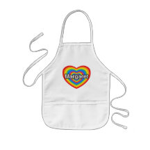 I love Margaret. I love you Margaret. Heart Apron
