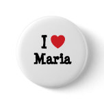 I love Maria heart T-Shirt Button