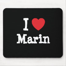 I love Marin heart T-Shirt Mouse Mat