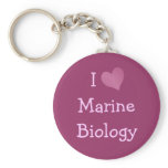 I Love Marine Biology keychains