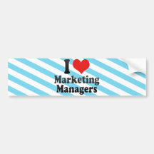 I Love Marketing Managers Bumper Stickers