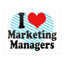 I Love Marketing Managers Post Cards