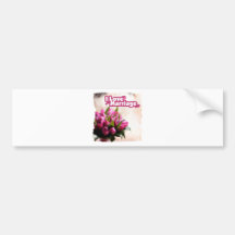 I Love Marriage Beautiful Flowers Bumper Sticker