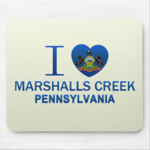 I Love Marshalls Creek, PA Mousepad