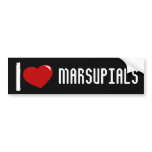 I Love Marsupials Bumper Sticker