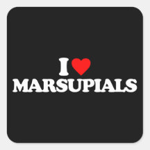 I LOVE MARSUPIALS STICKERS