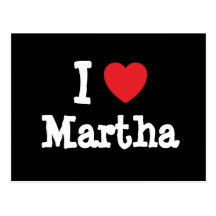 I love Martha heart T-Shirt Post Card