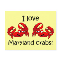 I love maryland crabs! postcard