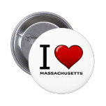 I LOVE MASSACHUSETTS PINBACK BUTTONS
