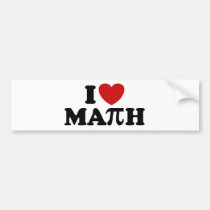 I Love Math bumper stickers