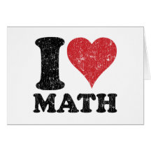 I Love Math Greeting Cards