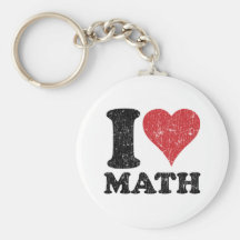 I Love Math Key Chains