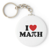 I Love Math Keychain