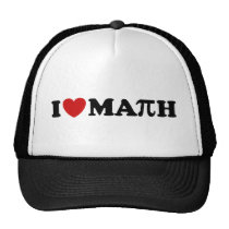 I Love Math hats