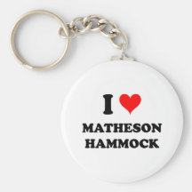I Love Matheson Hammock Florida Key Chain