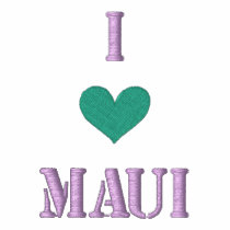 "I LOVE MAUI" SHIRT - Customized EMBROIDERY embroidered shirts